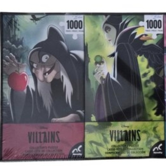1000 X4 Disney Villains Collector Puzzle Set — Red, Green, Teal, Purple Accents - Picture 4 of 8